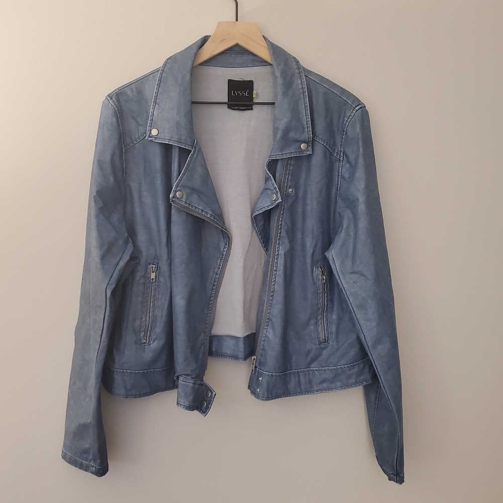 Lysse faux leather moto jacket